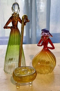 SCHÖNE SELTENE HANDGEFERTIGTE MUNDGEBLASENE EUROPÄISCHE GLASKRIPPE! KURT ADLER STYLE - Bild 1 von 7