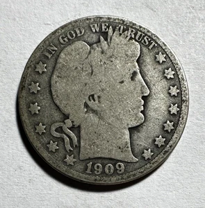 1909 Barber Half Dollar 825 IN - Picture 1 of 2