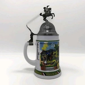 BMF Beer Stein West German Made "Grinnerung An 69" Pewter Lid Kaiser Willhelm - Picture 1 of 7