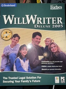 Broderbund WillWriter Deluxe 2005 Big Box Software PC CD-ROM Windows XP New - Picture 1 of 2