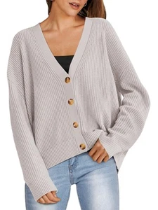Women Cardigan Sweaters 2024 Fall Oversized Button Open Front Knit Lightweigh... - Picture 1 of 5