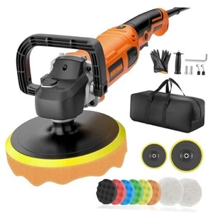 Puffer Polierer Kit - 5/6 Zoll Dual Action Rotationspolierer mit 8 1800 W - Bild 1 von 8