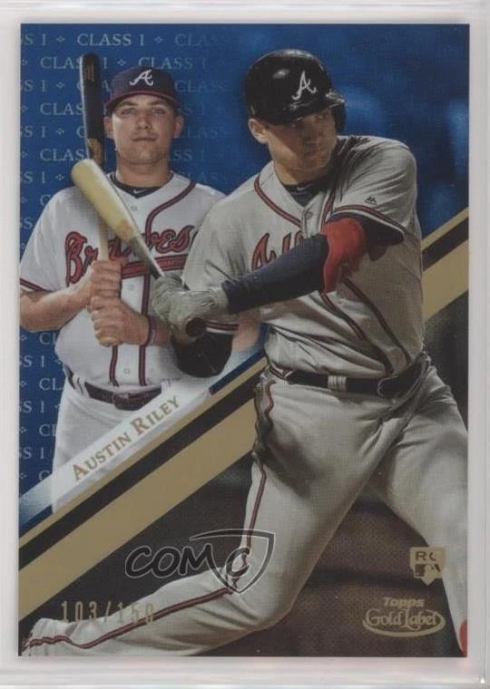 2019 Topps Gold Label Class 1 Blue /150 Austin Riley #60 Rookie RC - Image 1 of 2