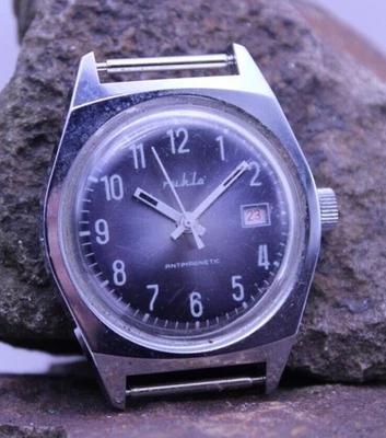 RUHLA MADE IN GDR MEN'S WRIST WATCH 34.5mm 17.5mm LUG FOR REPAIR (A15) - Image 1 of 4