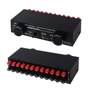 LYNEPaUalO Speaker Selector Switch Switcher 4 Input 2 Output or 2 I8I6 - Picture 1 of 9
