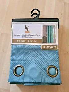 Jacquard Blackout Window Curtain Panels Grommets Blocks Light Noise 54"x63" 2 PC - Picture 1 of 4