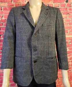 Giacca blazer tuta uomo vintage Sanremo lana a quadri Made in Italy grigio taglia 41 - Foto 1 di 7