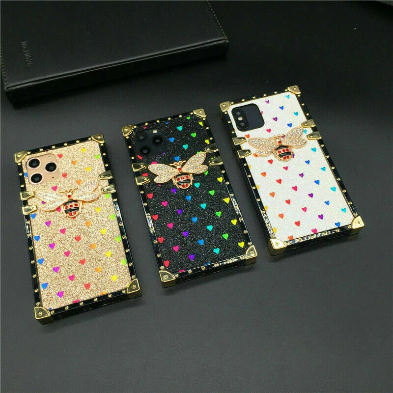 Bling Love Bee Cover Case For Huawei Mate 60 Nova 13 P60 Honor 90 70 50 200 300 - Image 1 of 4
