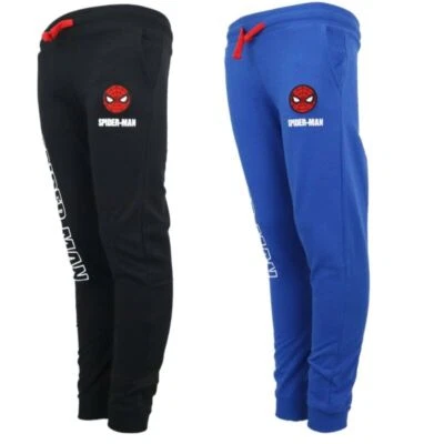 SPIDER-MAN Marvel Spiderman Jungen Kinder Jogginghose Sporthose Hose 104-134 Blau Schwarz