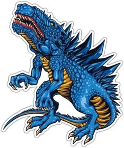 Calcomanía adhesiva azul dinosaurio reptil parque jurásico coche parachoques ventana 4"X5" - Imagen 1 de 1