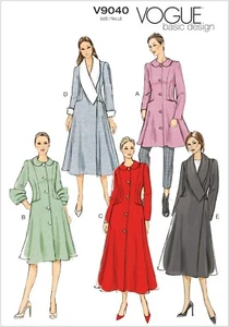 Vogue Patterns V9040 Misses' Coat Sewing Template, Size A5 (6-8-10-12-14) - Picture 1 of 2