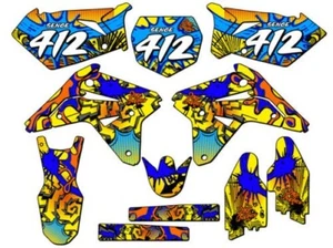 2007 RMZ 450 ZANY Yellow Senge Graphics Kit Compatible with Suzuki - Picture 1 of 10