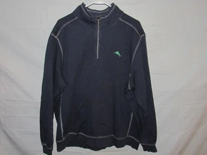 Tommy Bahama Men's Navy Blue 1/3 Zip Up Long Sleeve Sweatshirt Size XL - Picture 1 of 6