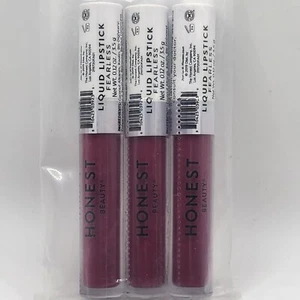 Lot of 3 Honest Beauty Hydrating Liquid Lipstick Fearless Vegan Cruelty Free New - Picture 1 of 2