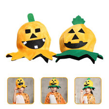  2 Pcs Halloween Party Cap Cosplay Props Pumpkin Child Round Head