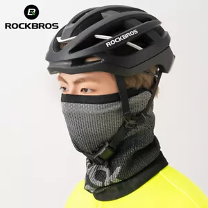 ROCKBROS Face Mask Winter Bike Cycling Thermal Scarf Fleece Windproof Bandana - Picture 1 of 9