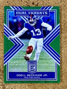 2018 Panini Donruss Elite Football Dual Threats Green Odell Beckham JR. DT-1 - Picture 1 of 3