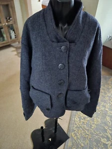 NWT - Animale Gray Wool Lined Button Jacket - 46 - Picture 1 of 5