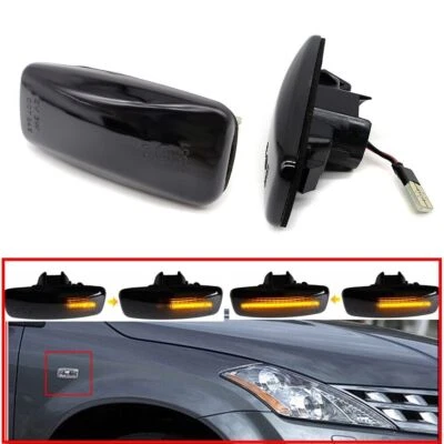 Pair Dynamic Turn Side L/R Indicators LED Lights for Nissan Patrol Y61 Infiniti - image 1 of 4