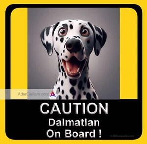 DALMATIAN  "Dog On Board" Sticker | Dog Stickers For Car | Drivers Behind - Picture 1 of 1
