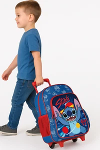 Childrens Boys Lilo & Stitch Wheeled Trolley Backpack Suitcase Cabin Travel Bag - Picture 1 of 8