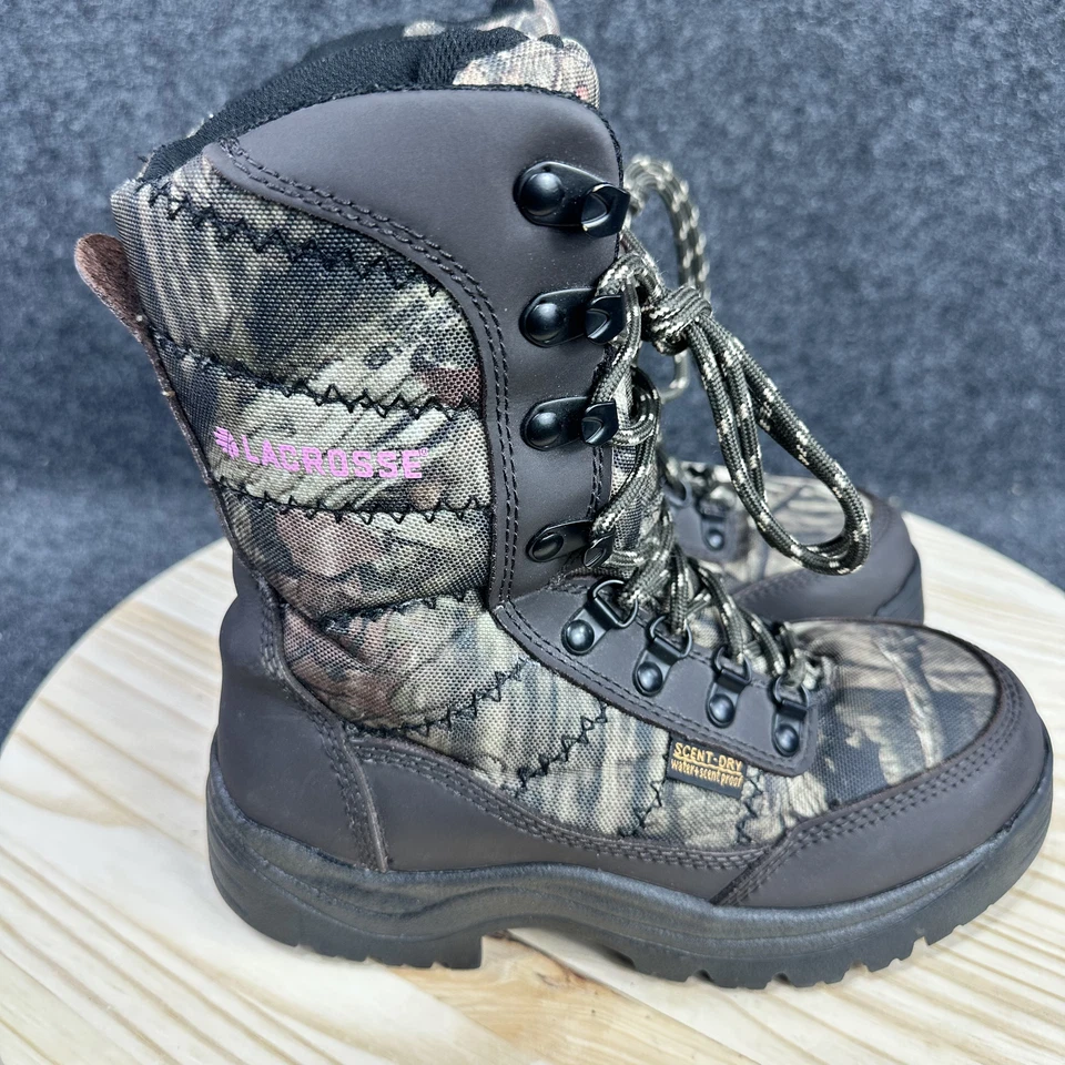 LaCrosse 8" Silencer Scent HD Insulated Hunting Camo Boots Youth 4, Womans 5.5 - Image 1 of 4