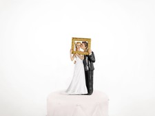 Topper Torta Matrimonio Sposi In Cornice Quadro 14,5cm