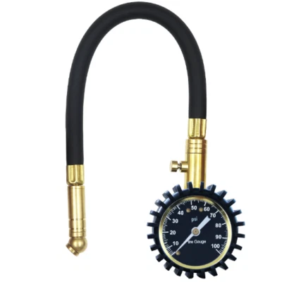Tire Pressure Gauge Tire Air Pressure Gauge Tester W/Tube For Car Motorcycle - Image 1 of 4