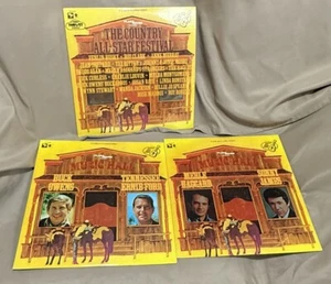LotOf3 PlazaHouseMusicHall LP Records-Haggard,James,Owens,Ford,AllStarFestival - Picture 1 of 11