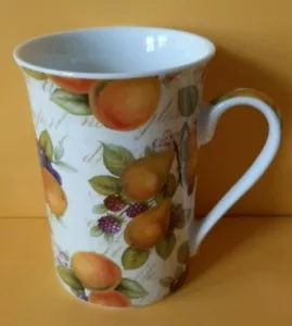 Flowers & Fruit MUG / KENT POTTERY / J. GODINGER & COMPANY - Picture 1 of 6