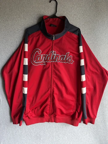 St Louis Cardinals STITCHES Full Zip Sweater Mens Size XL Cover