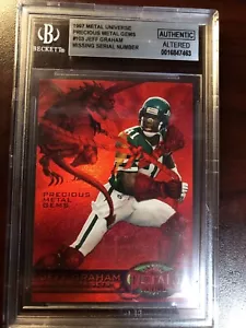 1997 METAL UNIVERSE PRECIOUS METAL GEMS PMG #103 JEFF GRAHAM JETS BGS AUTHENTIC - Picture 1 of 2