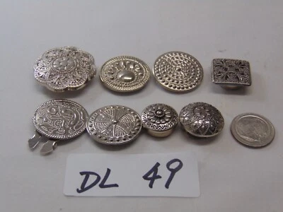 8 Vintage Southwest Style Concho Sun Flower Button Covers Mixed Lot - Image 1 of 4