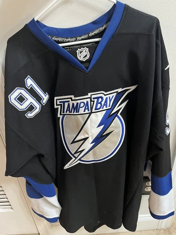 Reebok CCM NHL Tampa Bay Lightning Bolts Steven Stamkos 91 Jersey Men Size 52 Cover
