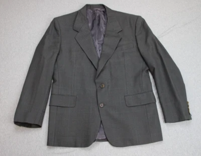 Blazer Hickey Freeman Hombre 40S Gris 100% Lana Mono Muesca Solapa Chaqueta Foto 1 de 4