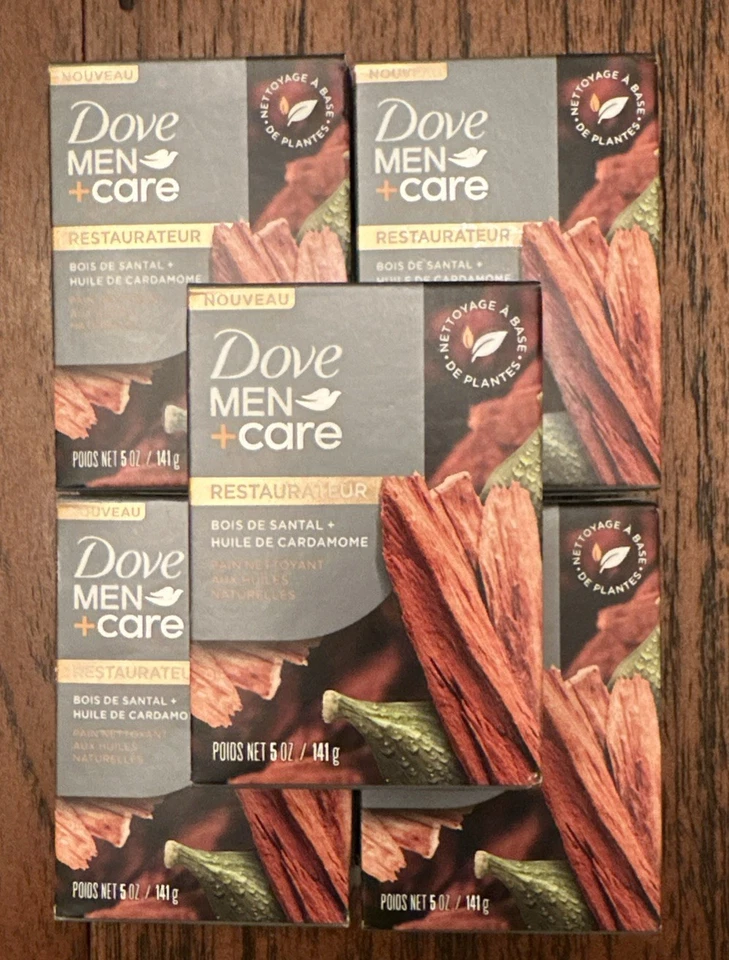 Barra limpiadora Dove Men Care aceite de sándalo y cardamomo - 5 oz cada una SELLADA Foto 1 de 1