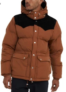 DEUS EX MACHINA Summit Puffer Jacket Lamb Suede 3M Thinsulate Tan Herren Gr. S Rare - Bild 1 von 18