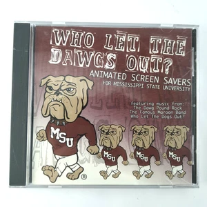 Vintage PC CD - MSU Mississippi State U - "Who Let the Dawgs Out?" Screensavers - Afbeelding 1 van 5