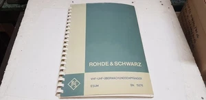 Rohde & Schwarz VHF-UHF receptor de vigilancia ESUM manual - Imagen 1 de 1