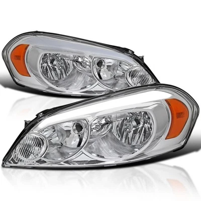 Fits 2006-2013 Chevy Impala 06-07 Monte Carlo Led Strip Headlights Left+Right - Image 1 of 4