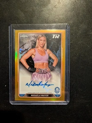 2024 Topps Chrome Boxing Mikaela Mayer Gold Auto #/50 - Image 1 of 2