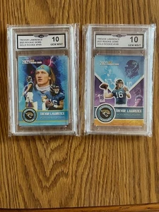 Trevor Lawrence 2021 Rookie Gems Gold Rookie #16A & #16B Gem Mint 10 - Bild 1 von 5