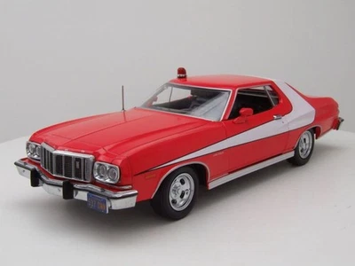 Ford Gran Torino 1976 Rosso Bianco Starsky Hutch Modellino Auto 1:24 Greenlight - Immagine 1 di 4