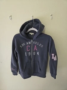 Navy blue No Comment Girls zip-up hoodie size large 14 Los Angeles, CA - Picture 1 of 24