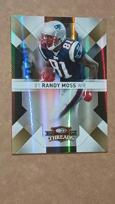 2009-DONRUSS THREADS-RANDY MOSS GOLD PARALLEL-/50-PATRIOTS - Image 1 of 4