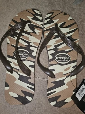 Chanclas de camuflaje marrón Havaianas para hombre nuevas talla 10-11 con etiquetas Foto 1 de 4