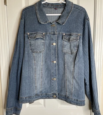 Chaqueta vaquera de colección Gitano años 80 rara talla grande 30W 90 texturizada elástica Foto 1 de 4