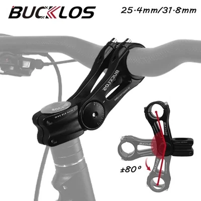 25.4mm/31.8mm Handlebar Stem 110/130/145mm MTB/BMX/Road Bike  ±80° Adjustable US - Image 1 of 4
