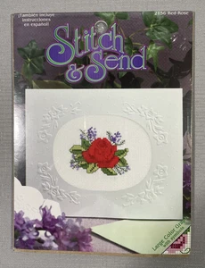 Stitch & Send Red Rose Cross Stitch Card Kit 2156 – Designs for the Needle 1995 - Picture 1 of 2