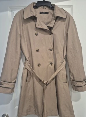 Lauren Women's Beige Trench Coat Sz M Office Business Career Cosplay - Image 1 of 4